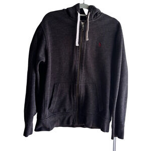 Polo Ralph Lauren Charcoal Full  Zip-Up lined Sweatshirt Heavy size XLarge
